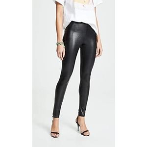 Commando Black Textured Faux-Leather Shiny Leggings Size XL